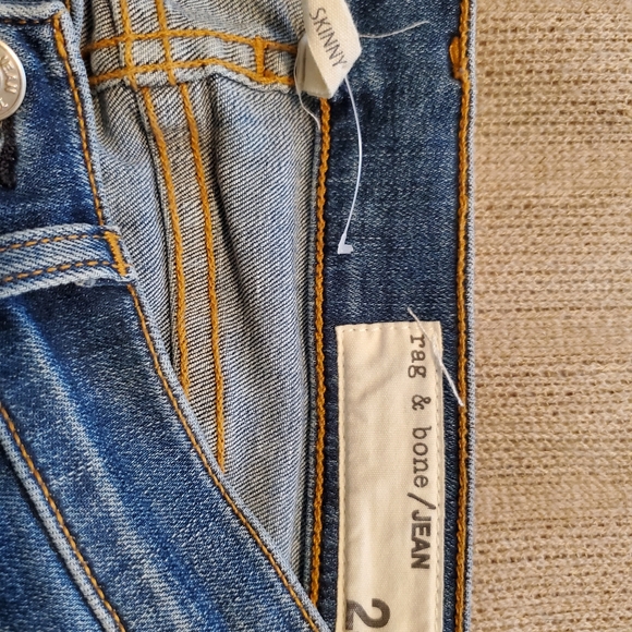 Rag n Bone, distressed patch jeans. - Picture 2 of 3